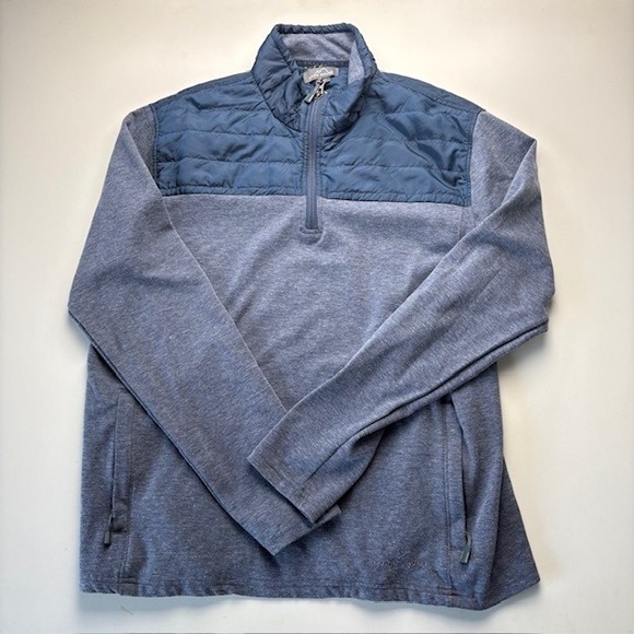 Eddie Bauer Other - Eddie Bauer Mens Pullover‎ Quarter Zip Fleece Jacket Heather Gray M/M